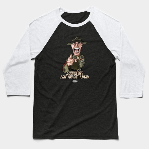 Gunnery Sergeant Hartman Baseball T-Shirt by AndysocialIndustries